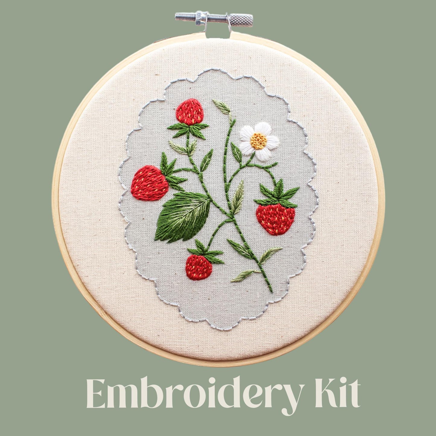 Strawberry Hand Embroidery Kit | Beginner-Friendly DIY Craft