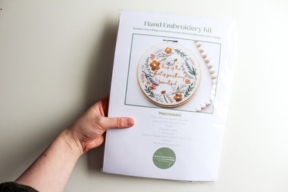 Wildflower Hand Embroidery Kit | Beginner-Friendly DIY Craft