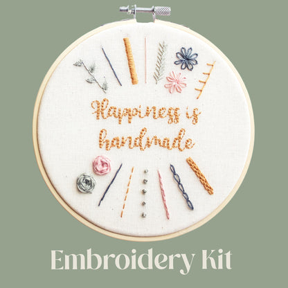 Beginner Hand Embroidery Kit | Learn 14 Stitches | DIY Craft
