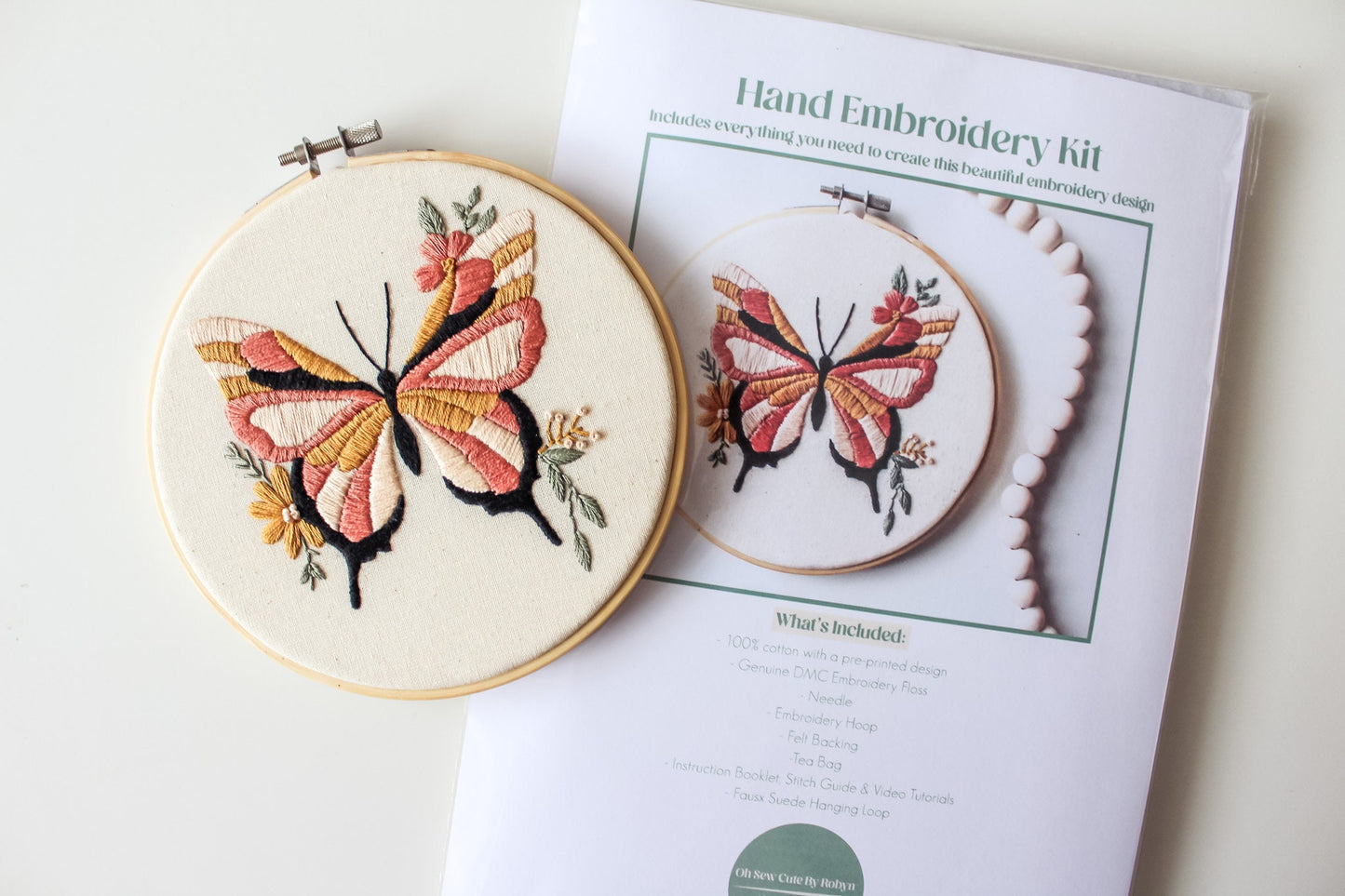 Butterfly Hand Embroidery Kit | Beginner-Friendly DIY Craft