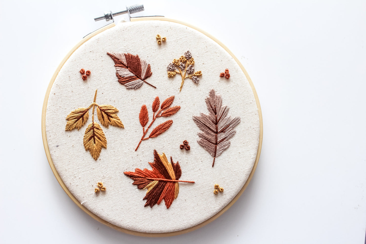 Autumn Leaves Hand Embroidery Kit | Beginner-Friendly DIY Craft