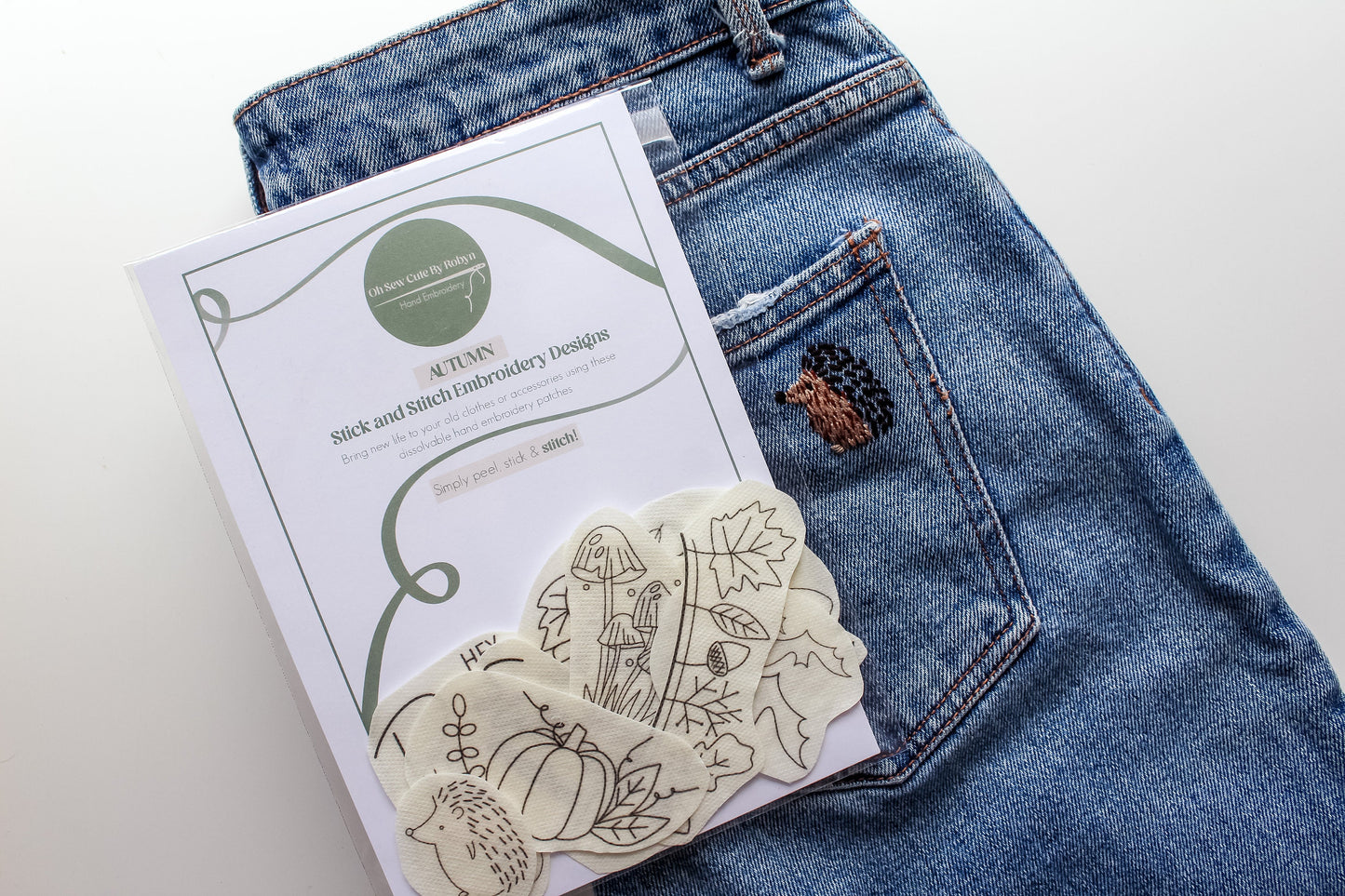 Autumn Stick & Stitch Embroidery Patches | 13 Designs |