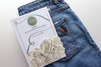 Autumn Stick & Stitch Embroidery Patches | 13 Designs |