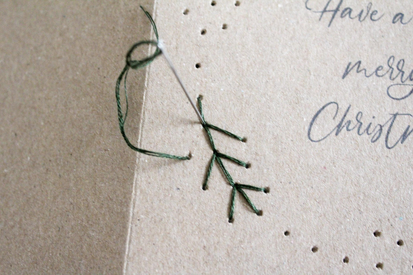 PDF Download Christmas Card Embroidery Pattern | Beginner-Friendly
