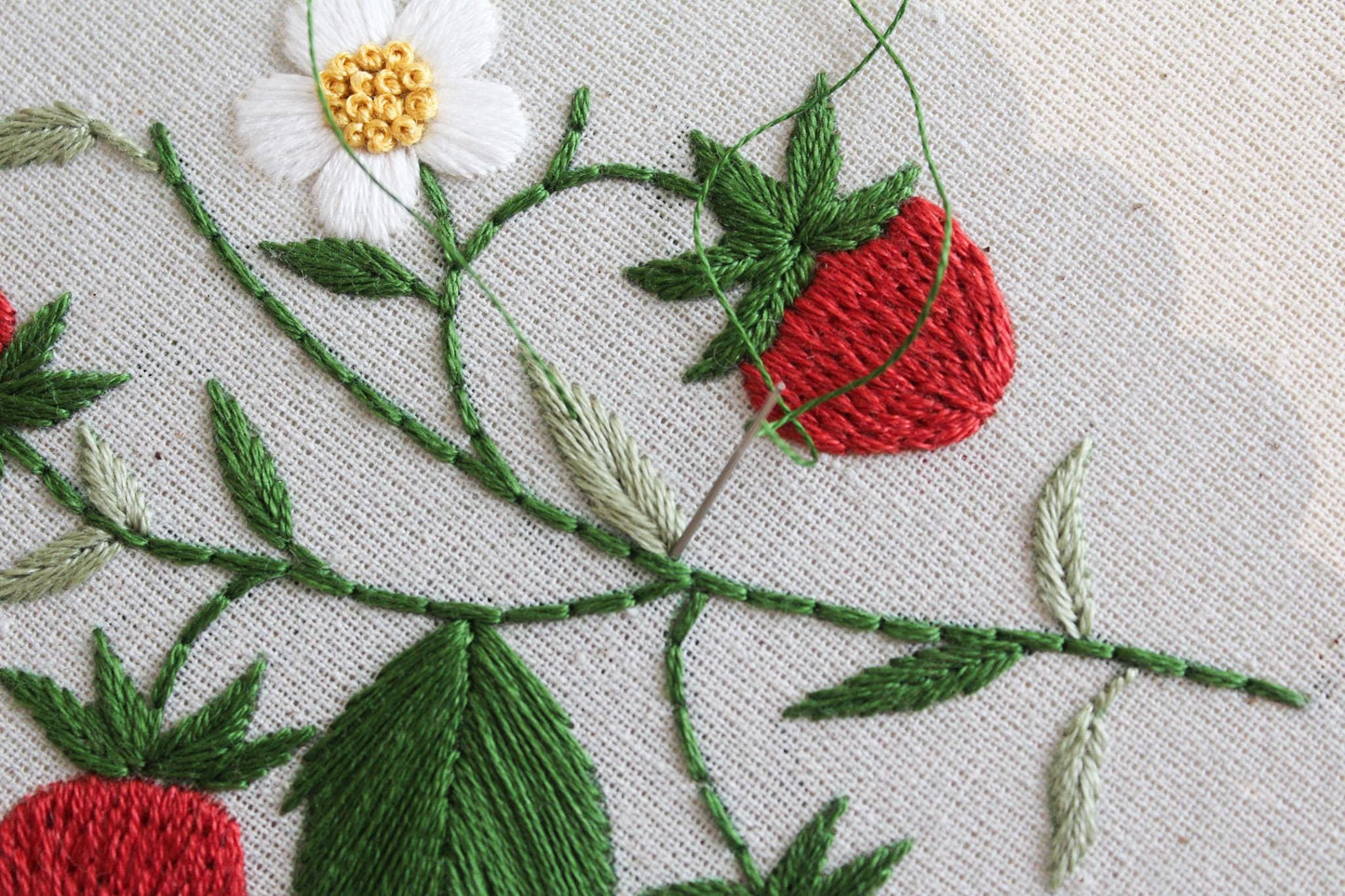 Strawberry Hand Embroidery Kit | Beginner-Friendly DIY Craft