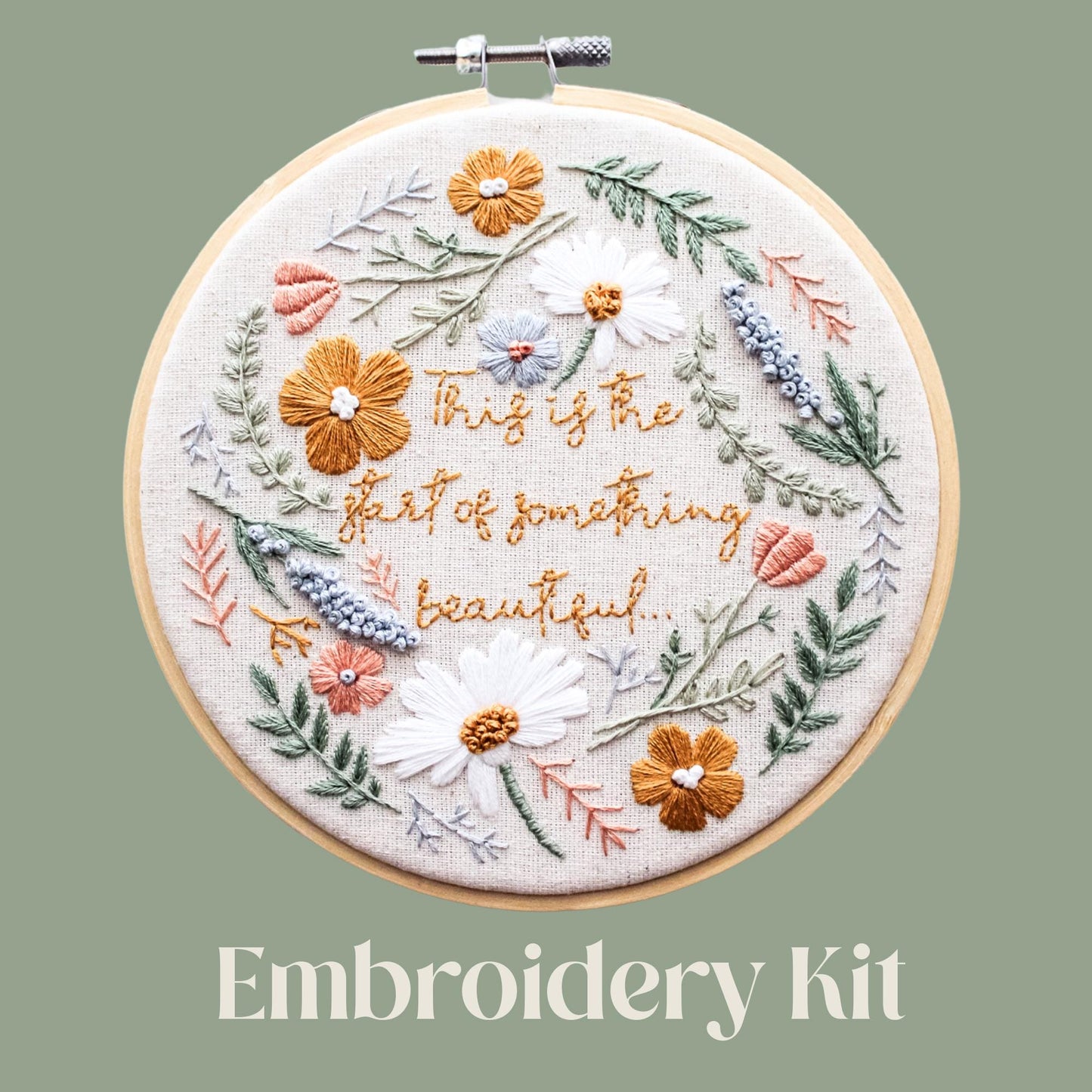 Wildflower Hand Embroidery Kit | Beginner-Friendly DIY Craft