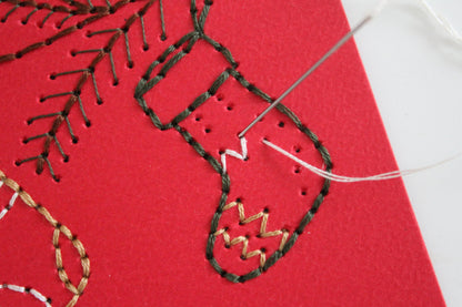 PDF Download Traditional Christmas Card Embroidery Pattern