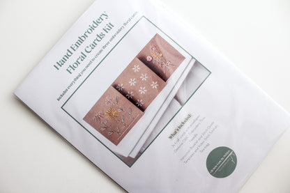 Floral Cards Hand Embroidery Kit | Beginner-Friendly DIY Craft
