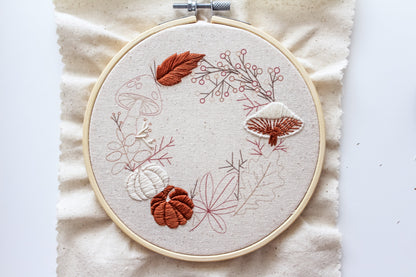 Autumn Wreath Hand Embroidery Kit | Beginner-Friendly DIY Craft