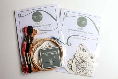 Insect Stick & Stitch Embroidery Patches | 14 Designs