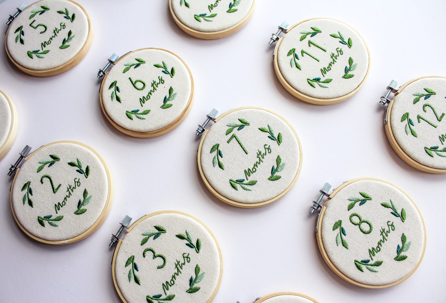 Baby Milestone Hand Embroidery Hoop | Ready-Made Keepsake