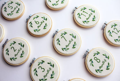 Baby Milestone Hand Embroidery Hoop | Ready-Made Keepsake