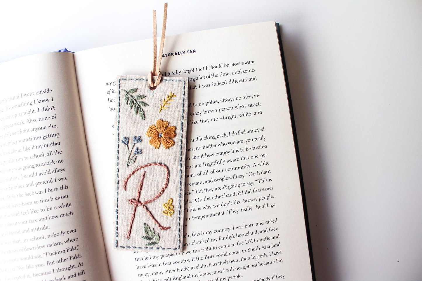 Personalised Floral Embroidery Bookmark Kit | Beginner-Friendly DIY Craft