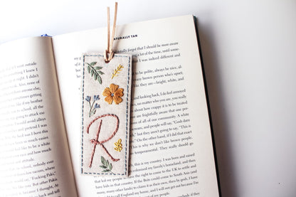 Personalised Floral Embroidery Bookmark Kit | Beginner-Friendly DIY Craft