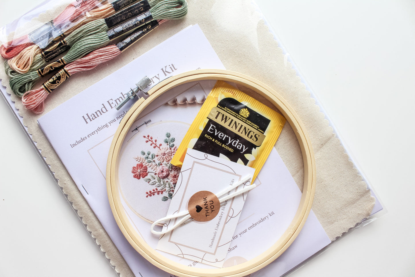 Floral Bouquet Hand Embroidery Kit | Beginner-Friendly DIY Craft