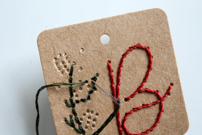 PDF Download Personalised Christmas Gift Tags Embroidery Pattern | Full Alphabet